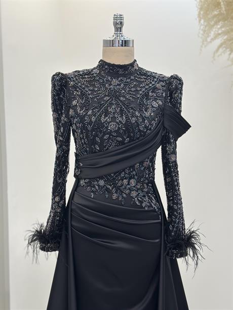 Anabel Tesettür Abiye Siyah