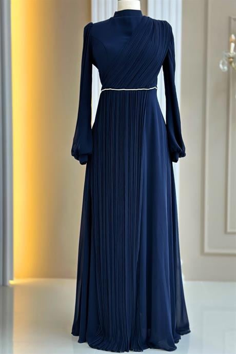 Arin Tesettür Abiye Lacivert