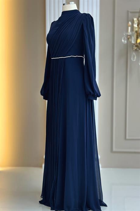 Arin Tesettür Abiye Lacivert