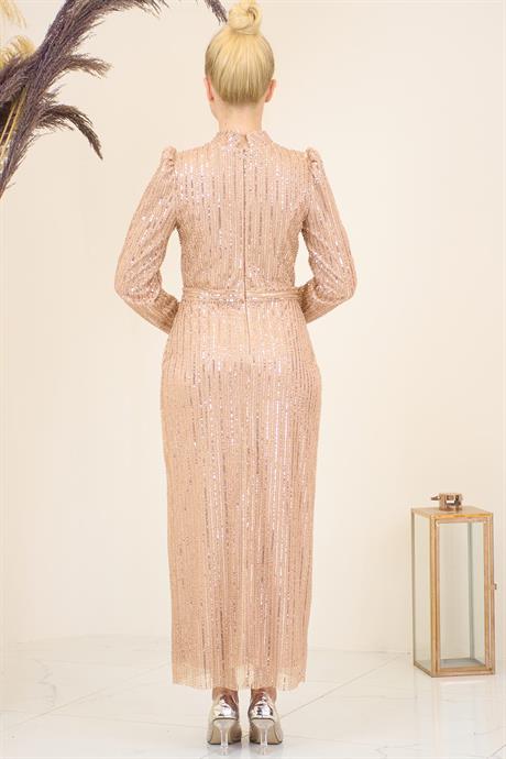 Asel Tesettür Abiye Gold