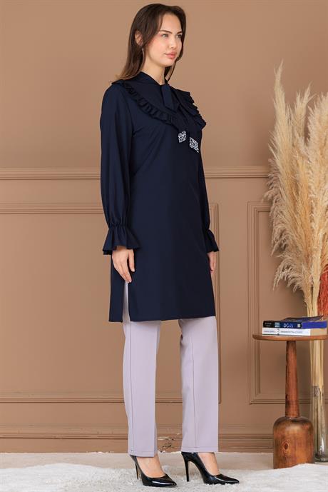 Asel Tunik Pantolon İkili Takım Lacivert