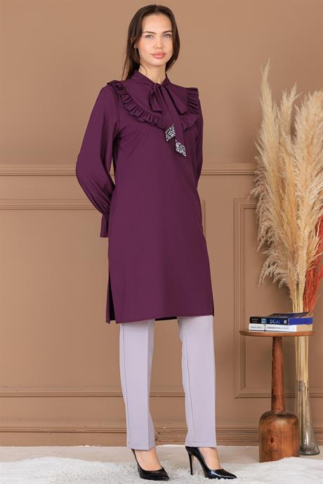 Asel Tunik Pantolon İkili Takım Mürdüm