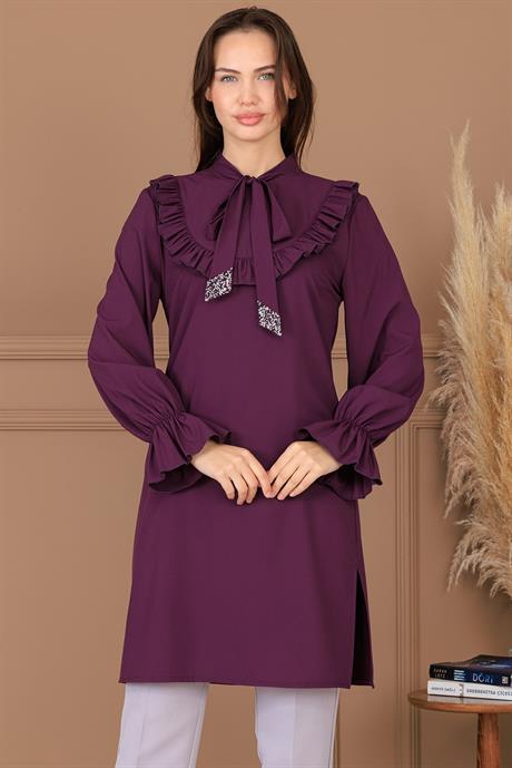 Asel Tunik Pantolon İkili Takım Mürdüm