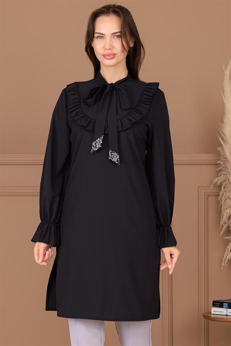 Asel Tunik Pantolon İkili Takım Siyah