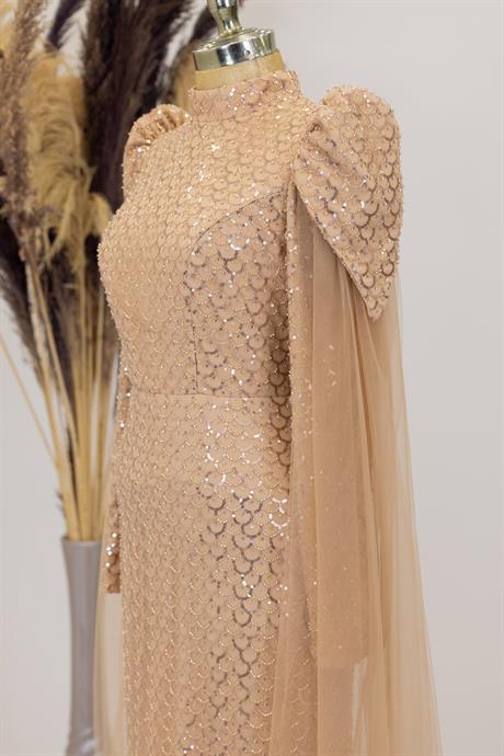 Asil Tesettür Abiye Gold