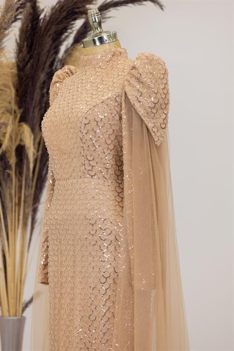 Asil Tesettür Abiye Gold