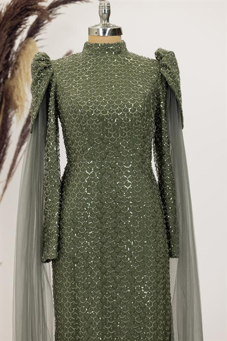 Asil Tesettür Abiye Yeşil