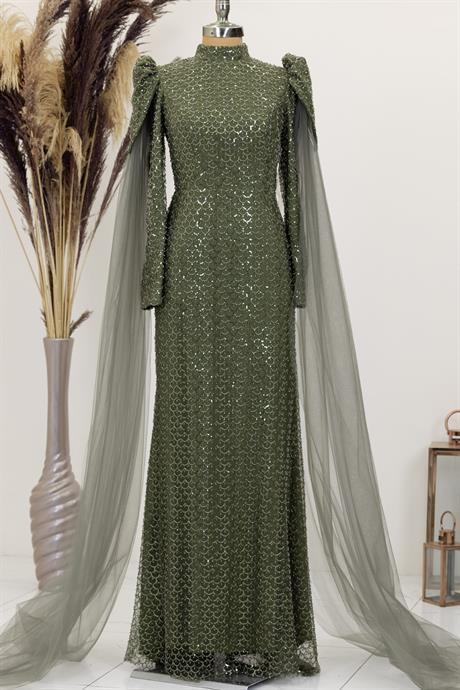 Asil Tesettür Abiye Yeşil