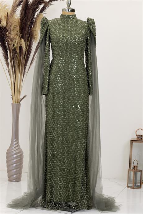 Asil Tesettür Abiye Yeşil