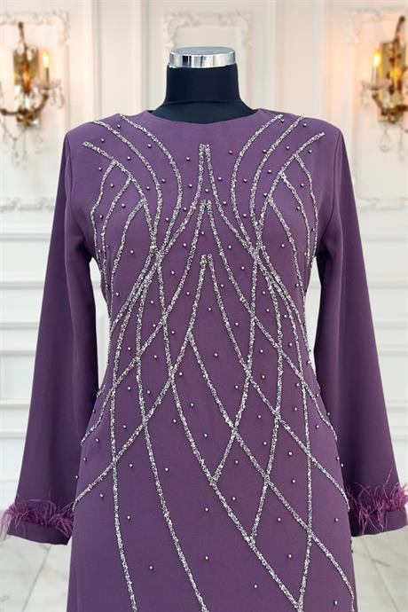 Asude Tesettür Abiye Gülkurusu