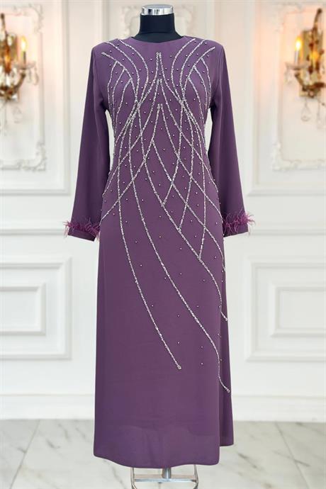 Asude Tesettür Abiye Gülkurusu