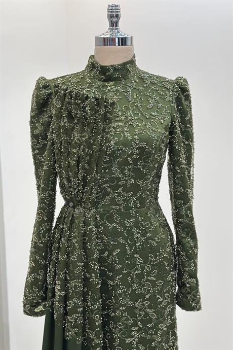 Aura Tesettür Abiye Haki