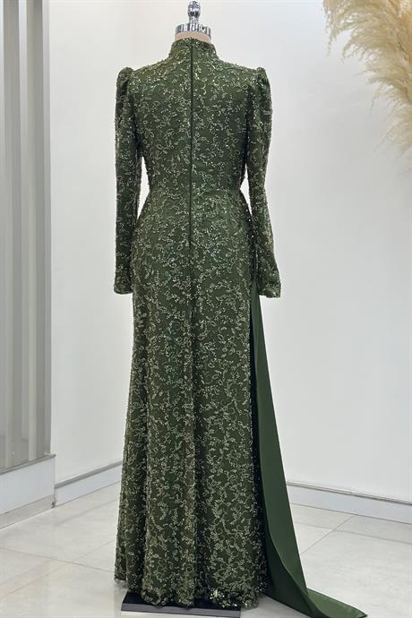 Aura Tesettür Abiye Haki