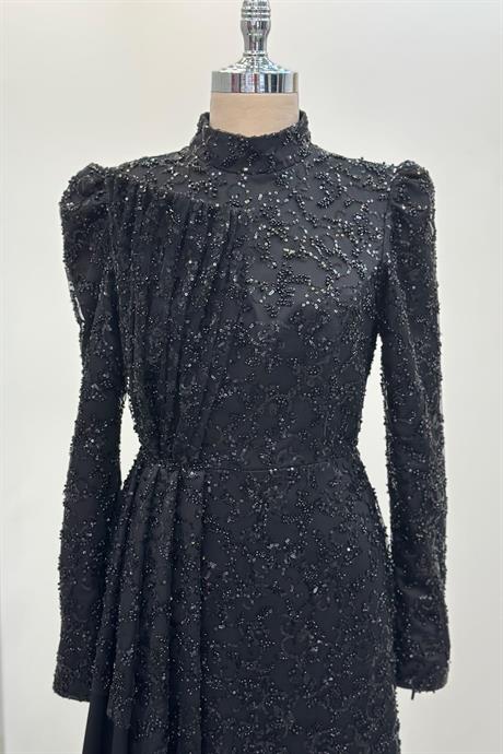 Aura Tesettür Abiye Siyah