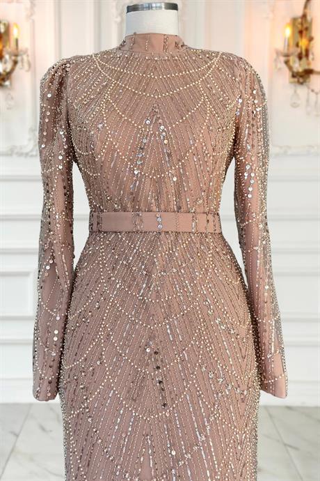 Aysima Tesettür Abiye Gold