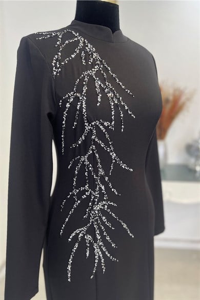 Bahar Tesettür Abiye Siyah