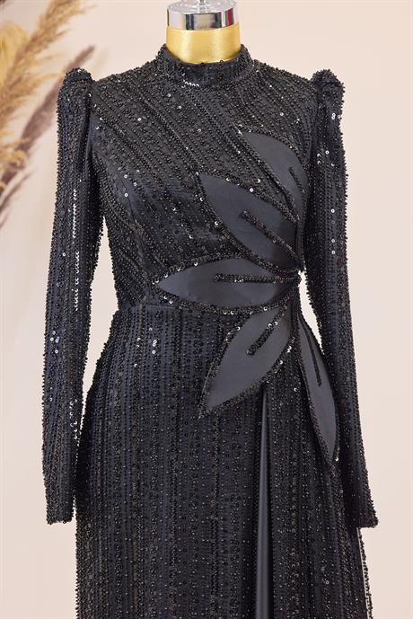 Bergüzar Tesettür Abiye Siyah