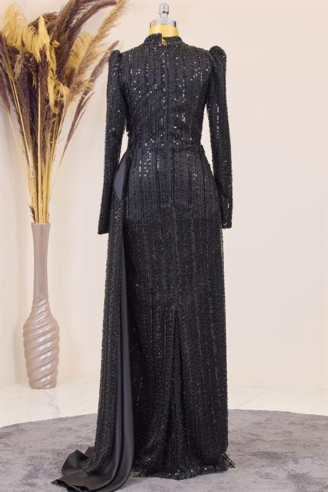 Bergüzar Tesettür Abiye Siyah