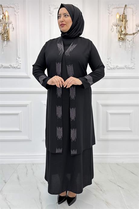 Beril Tesettür Abiye Siyah