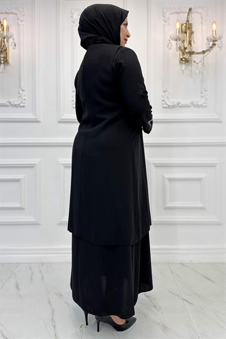Beril Tesettür Abiye Siyah
