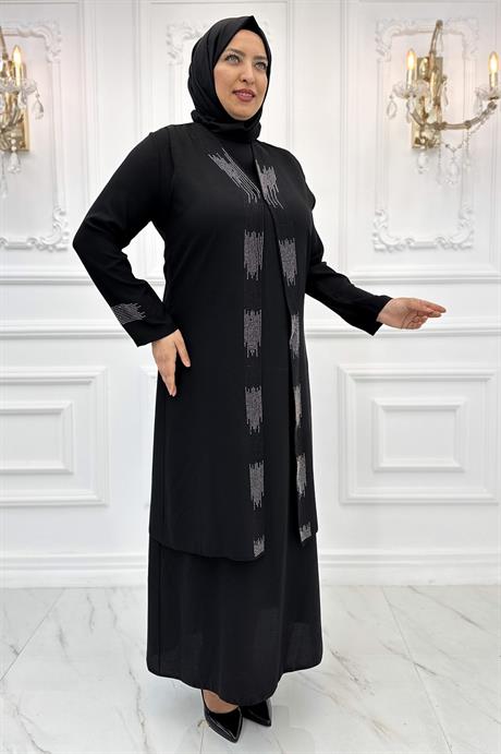 Beril Tesettür Abiye Siyah