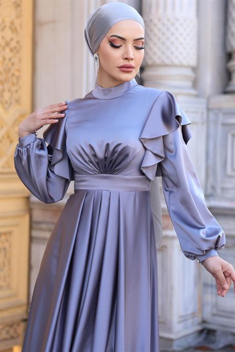 Berrak Tesettür Abiye Mint