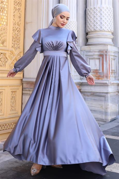 Berrak Tesettür Abiye Mint