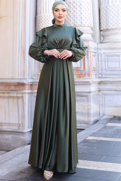 Berrak Tesettür Abiye Zümrüt