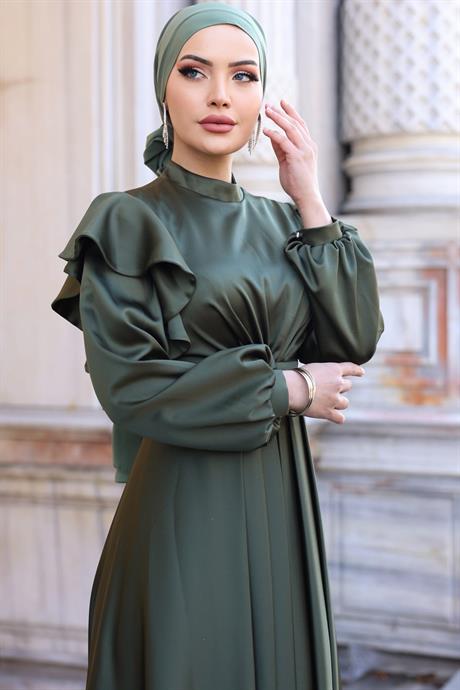 Berrak Tesettür Abiye Zümrüt