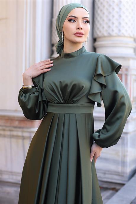 Berrak Tesettür Abiye Zümrüt