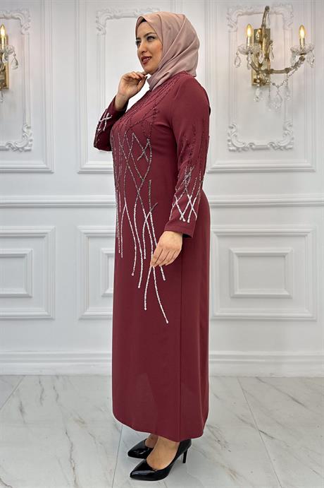 Berrin Tesettür Abiye Gülkurusu