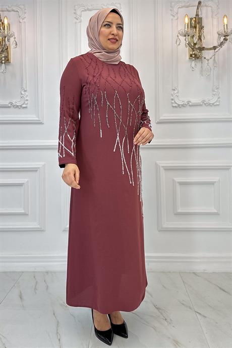 Berrin Tesettür Abiye Gülkurusu