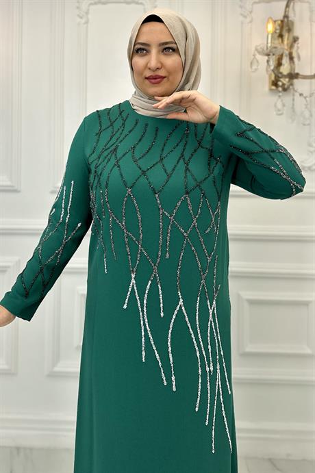 Berrin Tesettür Abiye Zümrüt