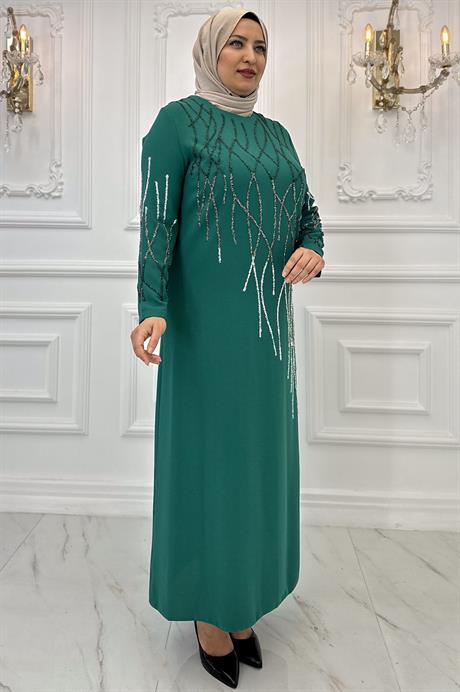 Berrin Tesettür Abiye Zümrüt