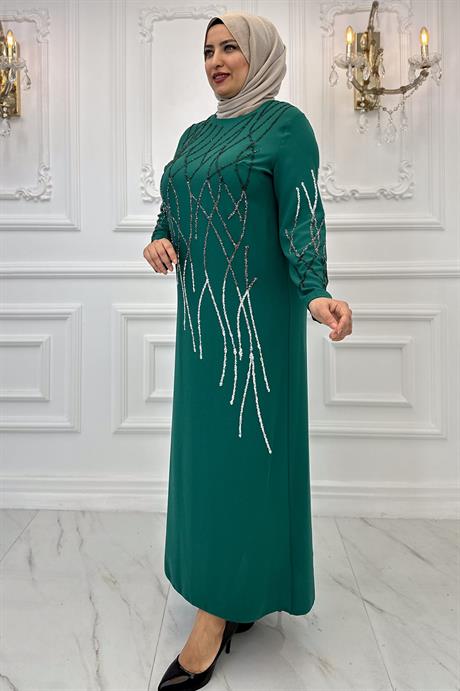 Berrin Tesettür Abiye Zümrüt