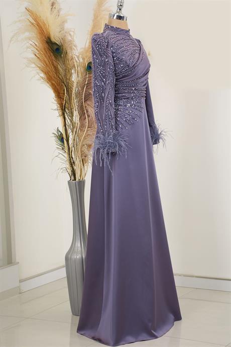 Bianca Tesettür Abiye Erguvan