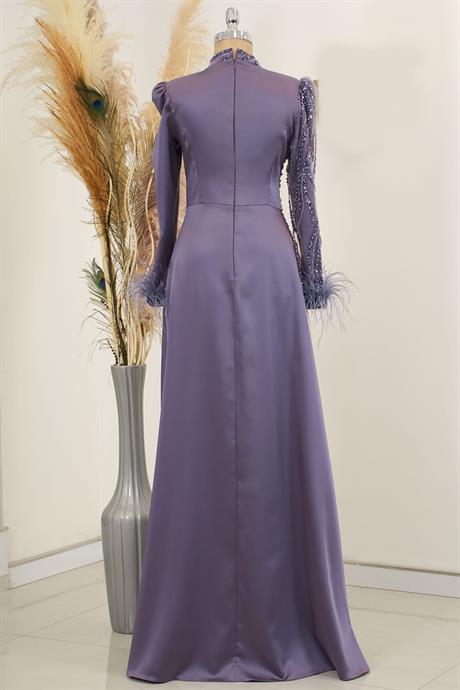 Bianca Tesettür Abiye Erguvan