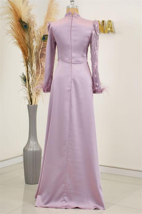 Bianca Tesettür Abiye Lila