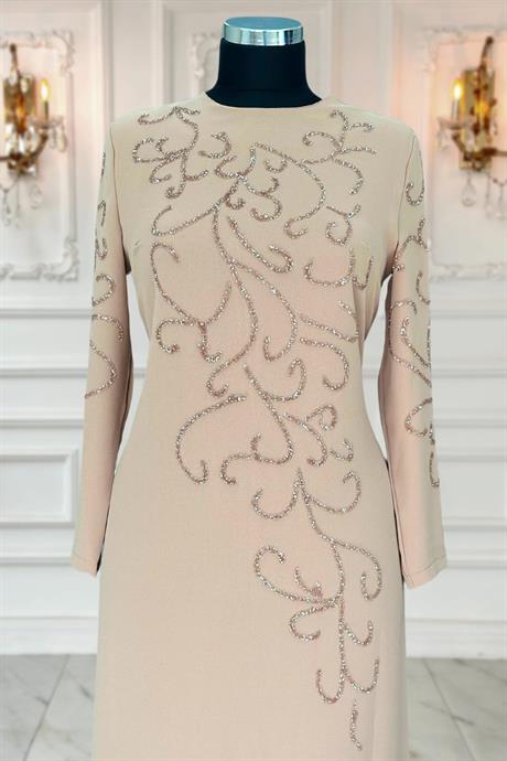 Cansu Tesettür Abiye Vizon