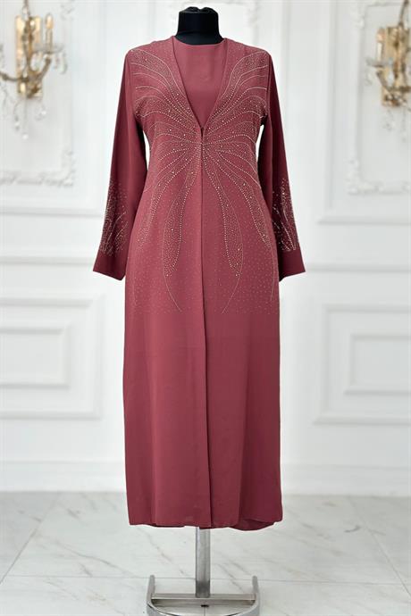 Ceren Tesettür Abiye Gülkurusu