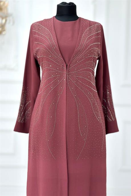 Ceren Tesettür Abiye Gülkurusu