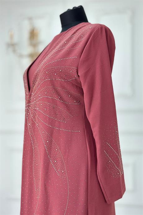 Ceren Tesettür Abiye Gülkurusu