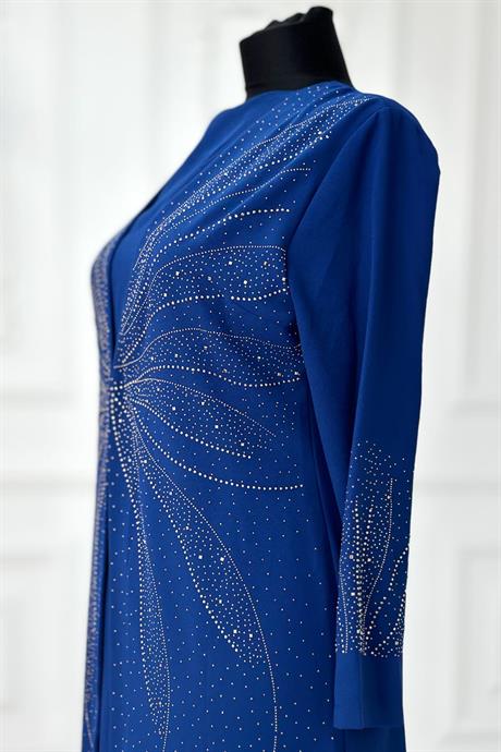 Ceren Tesettür Abiye İndigo