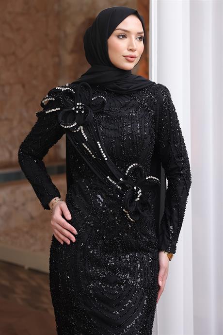 Ceyla Tesettür Abiye Siyah