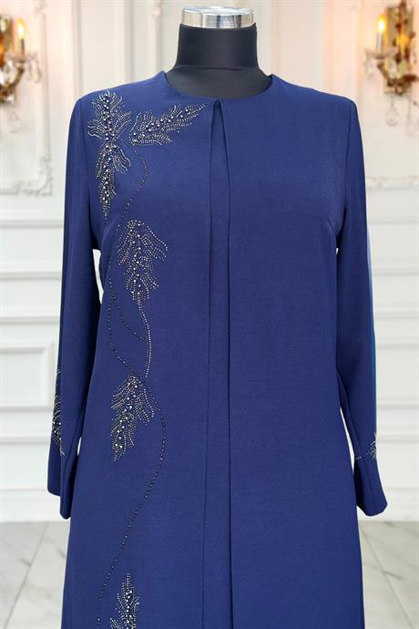 Çiğdem Tesettür Abiye Lacivert