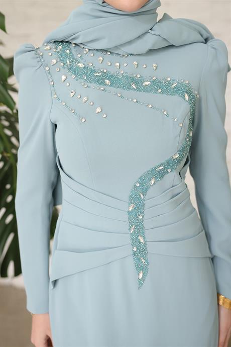 Cleopatra Tesettür Abiye Mint
