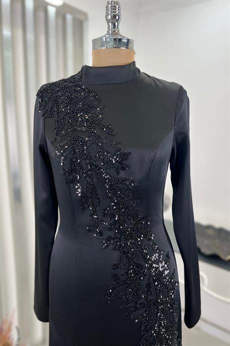 Deniz Tesettür Abiye Siyah