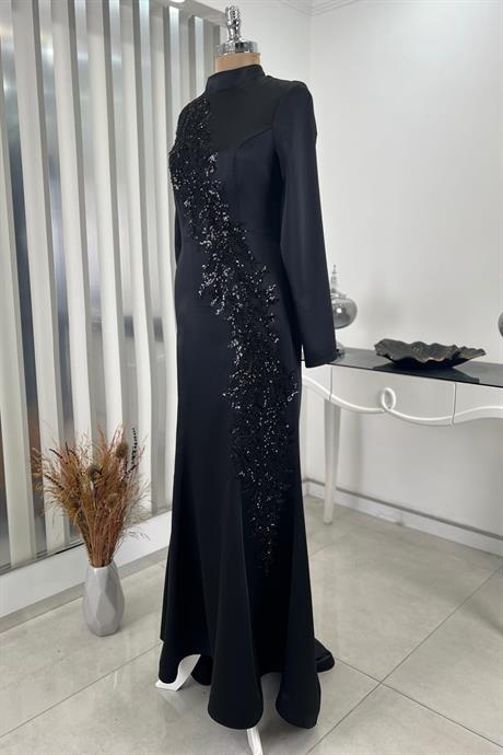 Deniz Tesettür Abiye Siyah