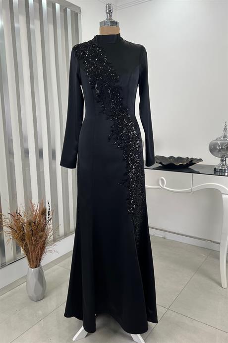 Deniz Tesettür Abiye Siyah