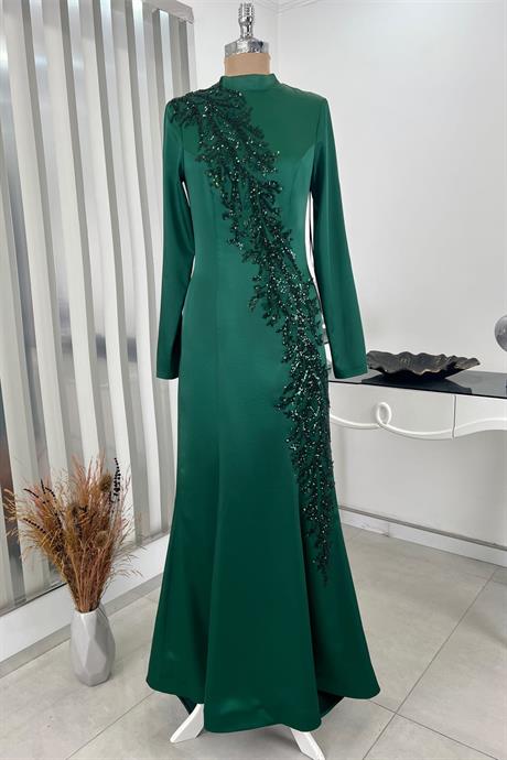 Deniz Tesettür Abiye Zümrüt